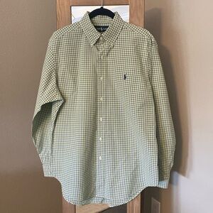 Men’s Polo Ralph Lauren Classic Fit Checked Button Down Shirt, Size M